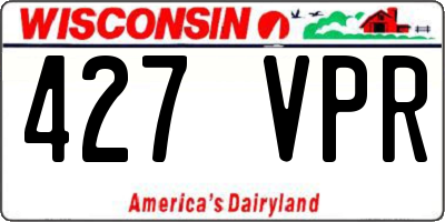 WI license plate 427VPR