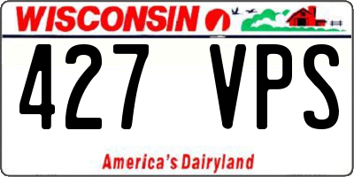 WI license plate 427VPS