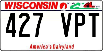 WI license plate 427VPT