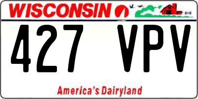 WI license plate 427VPV