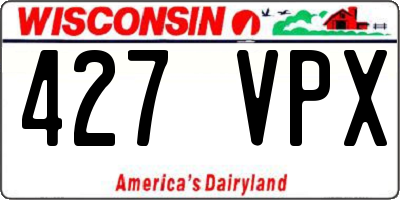 WI license plate 427VPX
