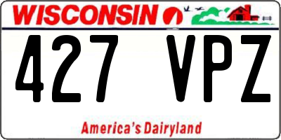 WI license plate 427VPZ