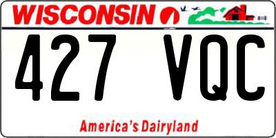 WI license plate 427VQC