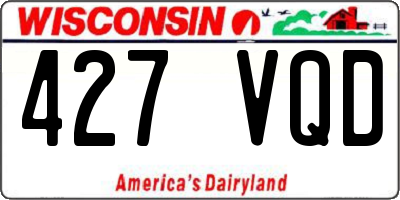 WI license plate 427VQD
