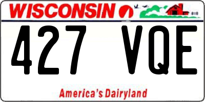 WI license plate 427VQE