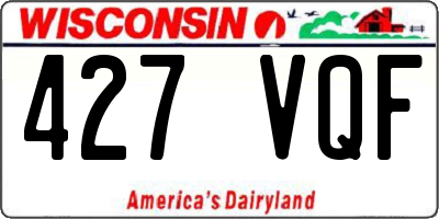 WI license plate 427VQF