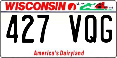 WI license plate 427VQG