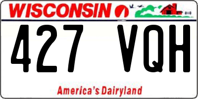 WI license plate 427VQH