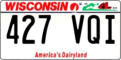 WI license plate 427VQI