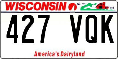 WI license plate 427VQK