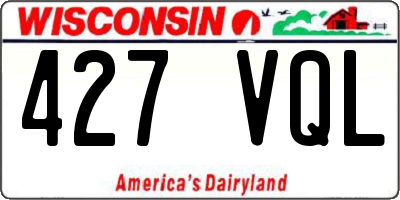 WI license plate 427VQL