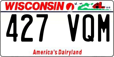 WI license plate 427VQM