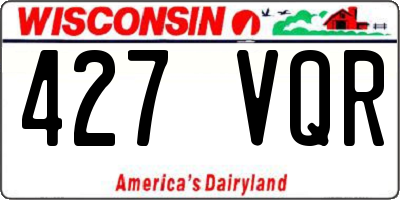 WI license plate 427VQR