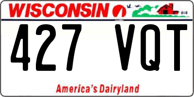 WI license plate 427VQT