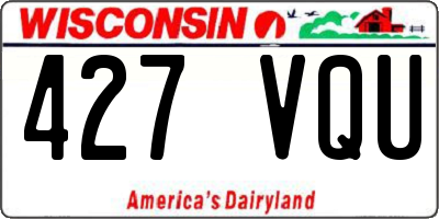 WI license plate 427VQU