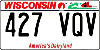 WI license plate 427VQV