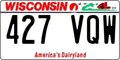 WI license plate 427VQW