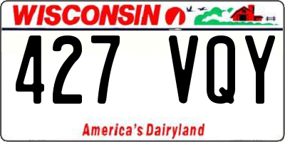WI license plate 427VQY