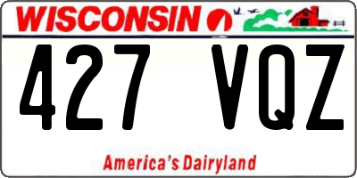 WI license plate 427VQZ