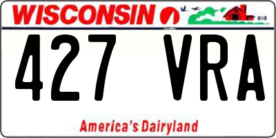 WI license plate 427VRA