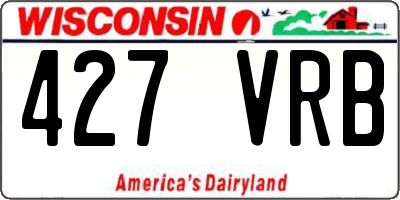 WI license plate 427VRB