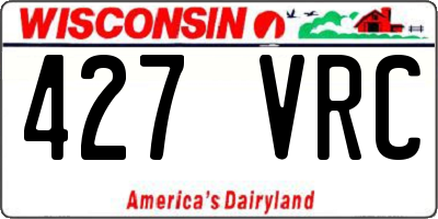WI license plate 427VRC