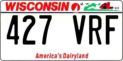 WI license plate 427VRF