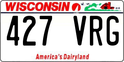 WI license plate 427VRG