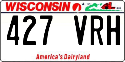 WI license plate 427VRH