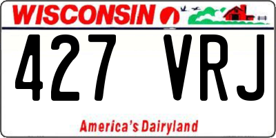 WI license plate 427VRJ