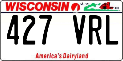 WI license plate 427VRL