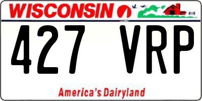 WI license plate 427VRP