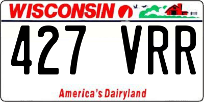 WI license plate 427VRR