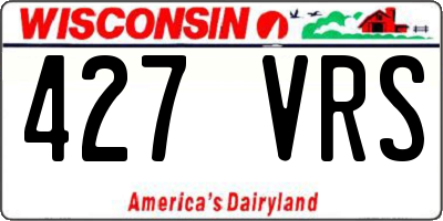 WI license plate 427VRS