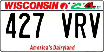 WI license plate 427VRV