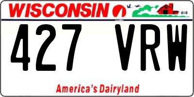 WI license plate 427VRW