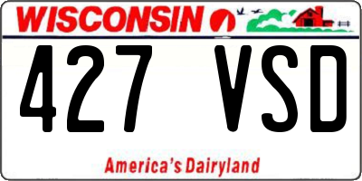WI license plate 427VSD