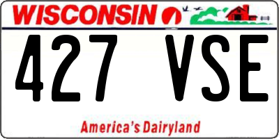 WI license plate 427VSE