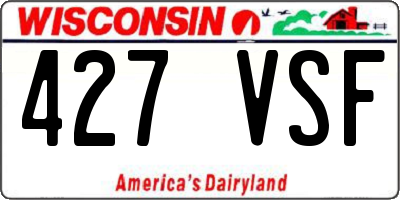 WI license plate 427VSF