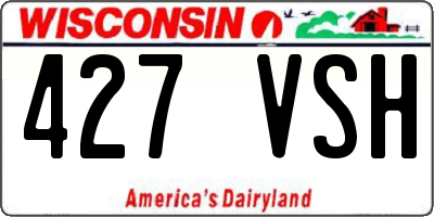 WI license plate 427VSH