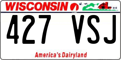 WI license plate 427VSJ