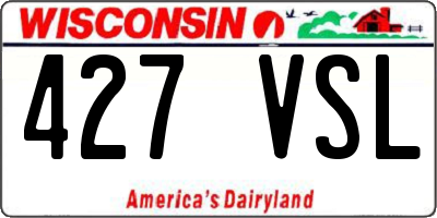 WI license plate 427VSL
