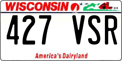 WI license plate 427VSR