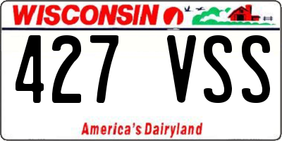 WI license plate 427VSS