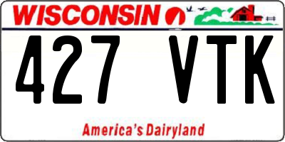 WI license plate 427VTK
