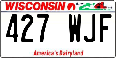 WI license plate 427WJF