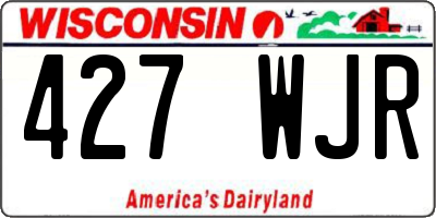 WI license plate 427WJR