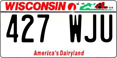 WI license plate 427WJU