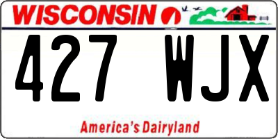 WI license plate 427WJX