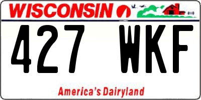 WI license plate 427WKF